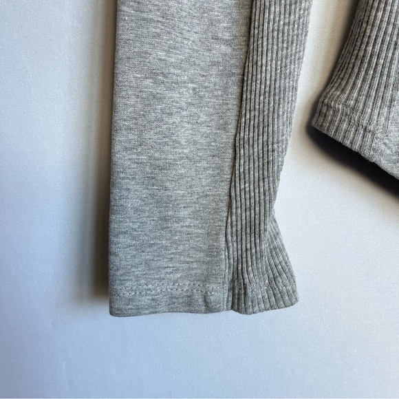 Free People Looking Back Lace Up Long Sleeve Scoop Neck Corset Top XS Gray - Picture 14 of 16